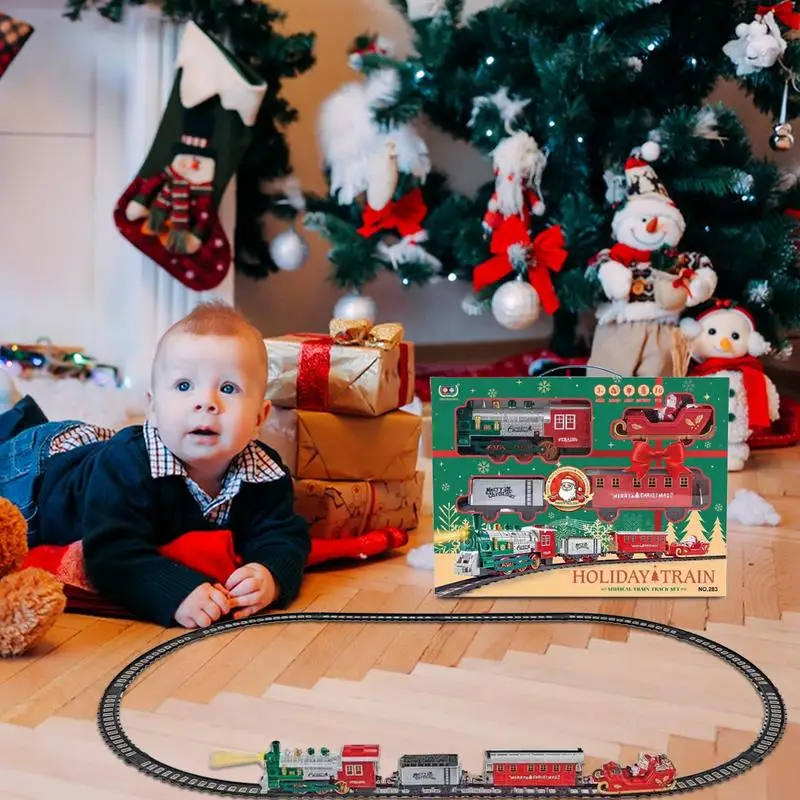 Jouet de train lomatéritive avec son pour garçon, améliorer la coordination œil-main, modèle de jouet avec train chesdistricts age, rail