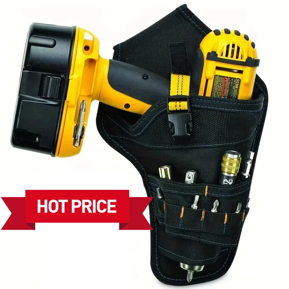 

Кобура для электроинструмента Кобура для аккумуляторной дрели/одинарный крючок с металлическим зажимом для удобного хранения насадок и организации наборов инструментов