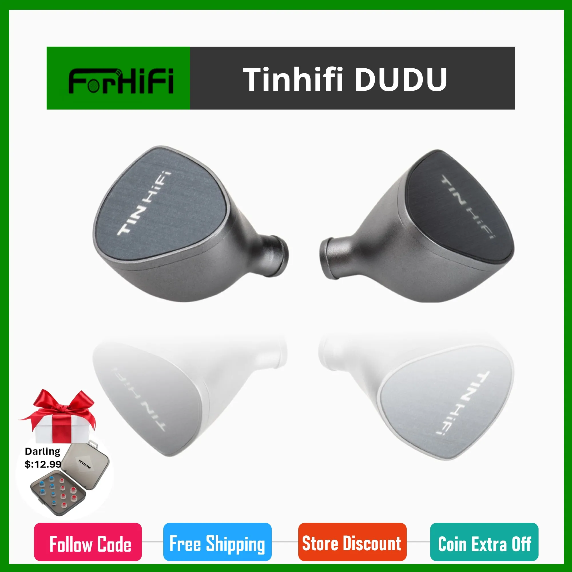 

Tinhifi DUDU 13mm Planar Magnetic Driver In-Ear Earphones