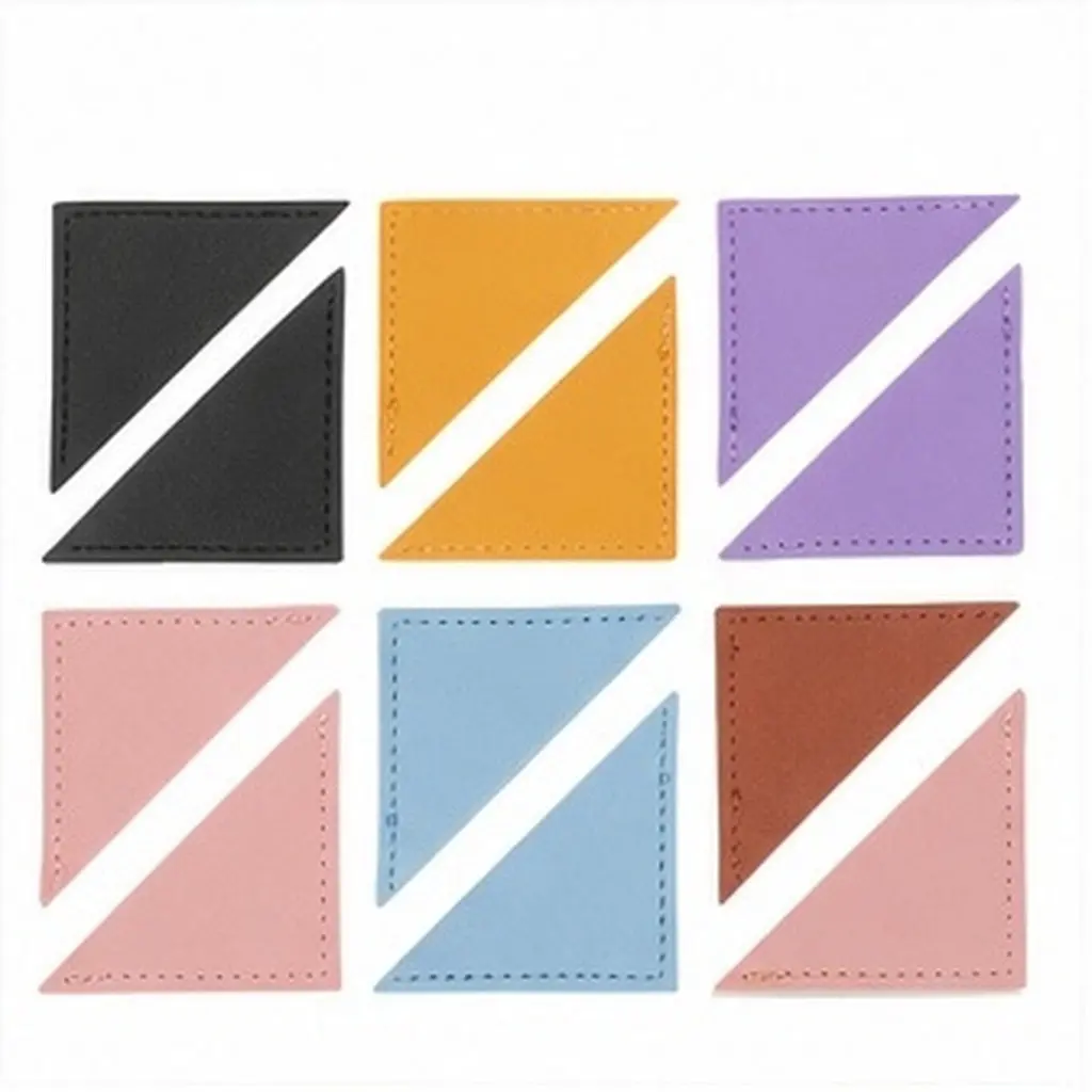 12pcs Triangular PU Bookmarks for Women – Corner Page Markers, Decorative Reading Accessories in Assorted Colors