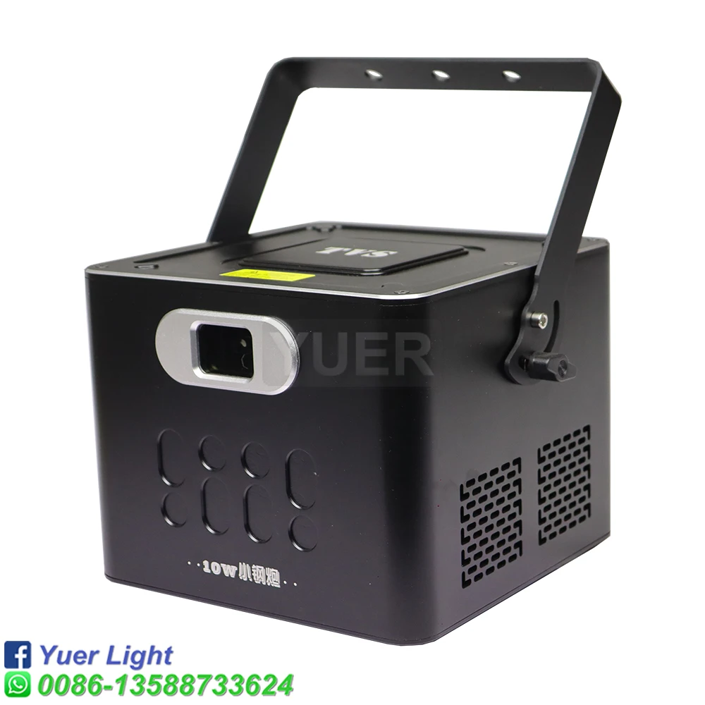 10W Laser RGB Full Color Animation Laser Light ILDA Program DJ Disco Christmas And Holiday Stage Laser Projector Disco KTV Club