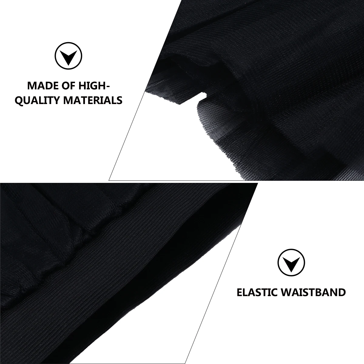 

Three-layer Red Black Yellow Short Tutu Skirt Women Kids Party Gauze Layer Breathable Elastic Waistband Lightweight