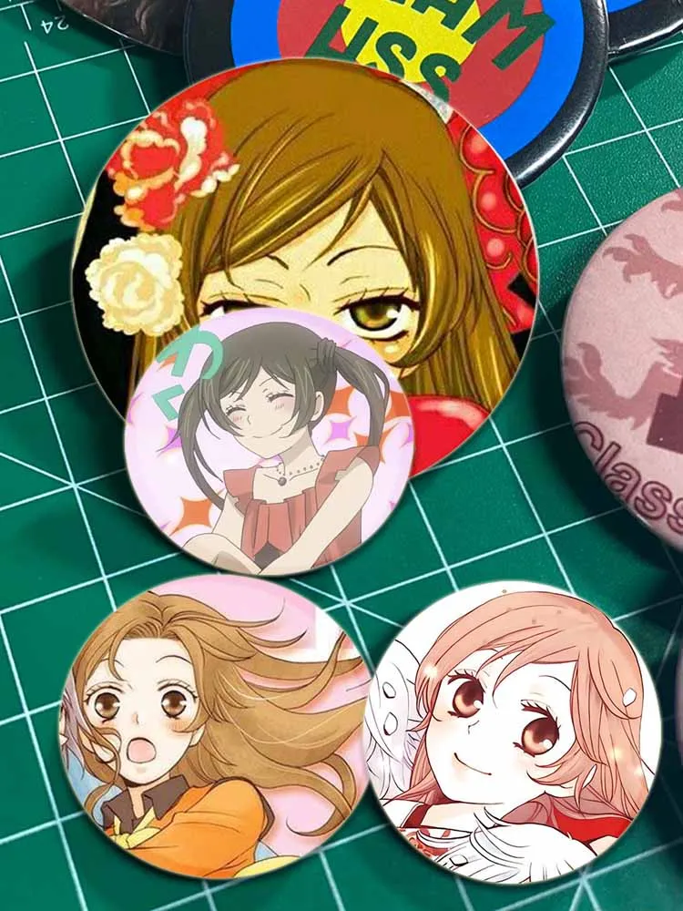 32/44/58mm Anime Kamisama Kiss Pin Cartoon Badge Role Play Handmade Tinplate Brooches for Backpack Clothes Decoration Gifts