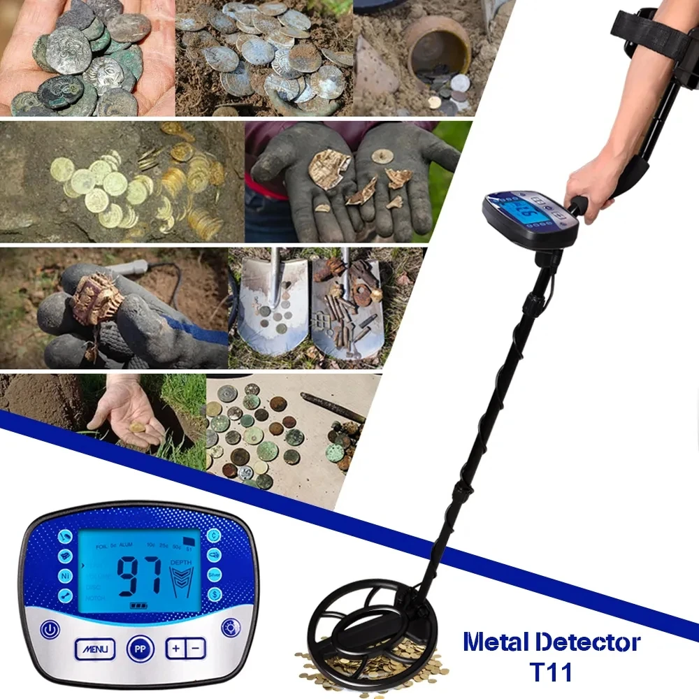 

NEW T11 Metal Detectors Pinpointer Professional Gold Detector Treasure Finder Depth Electronic Measuring Finder