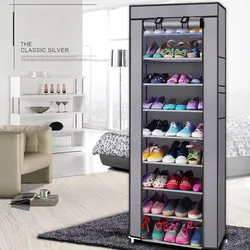 Shoe Cabinets Simple Dustproof Fabric Organizer Stand Holder Hallway Saving Space Shoe Shelf Home Furniture Storage Shoe Rack