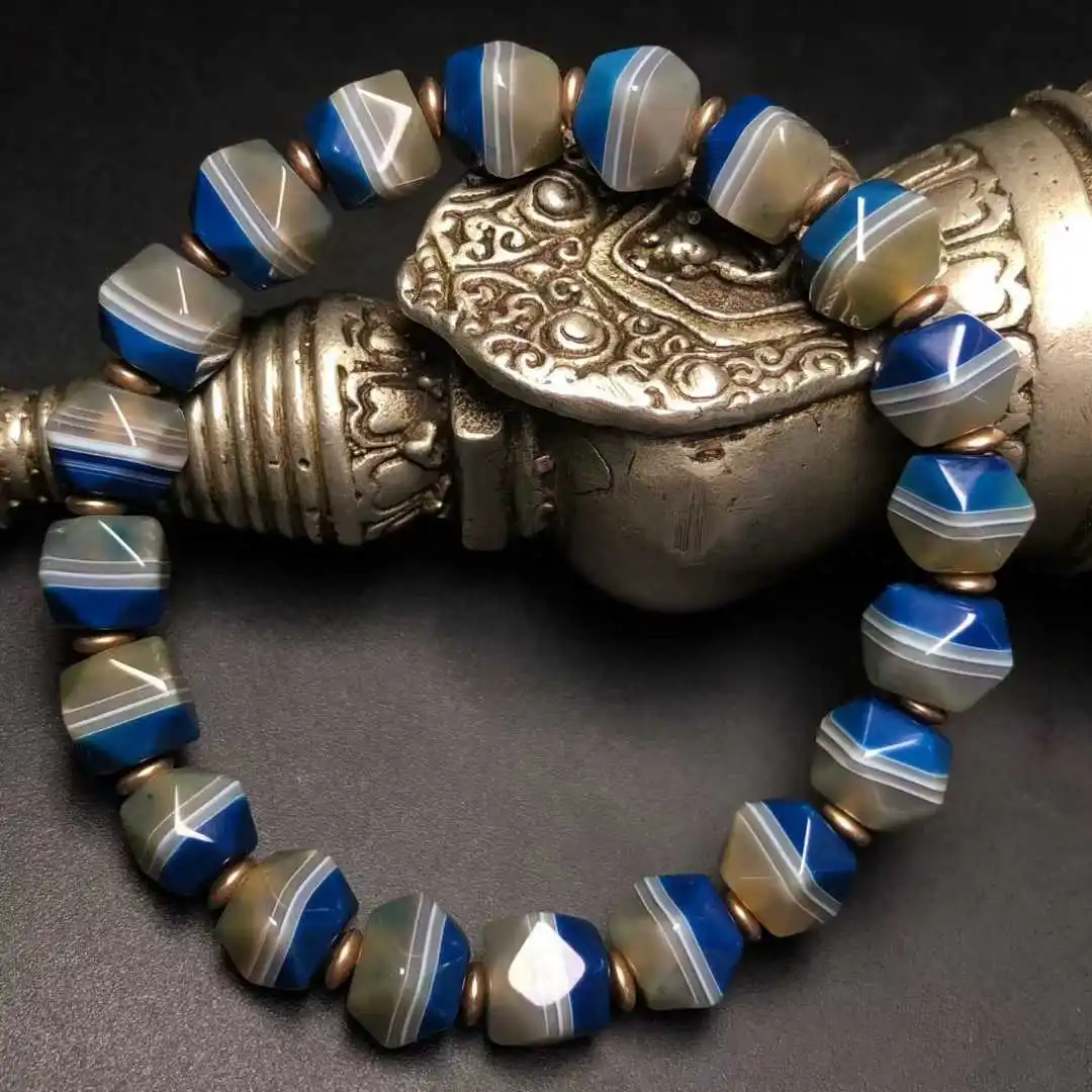 

Persian Kingdom Lanqin Wrapped Silk Agate Bracelets for women great gifts