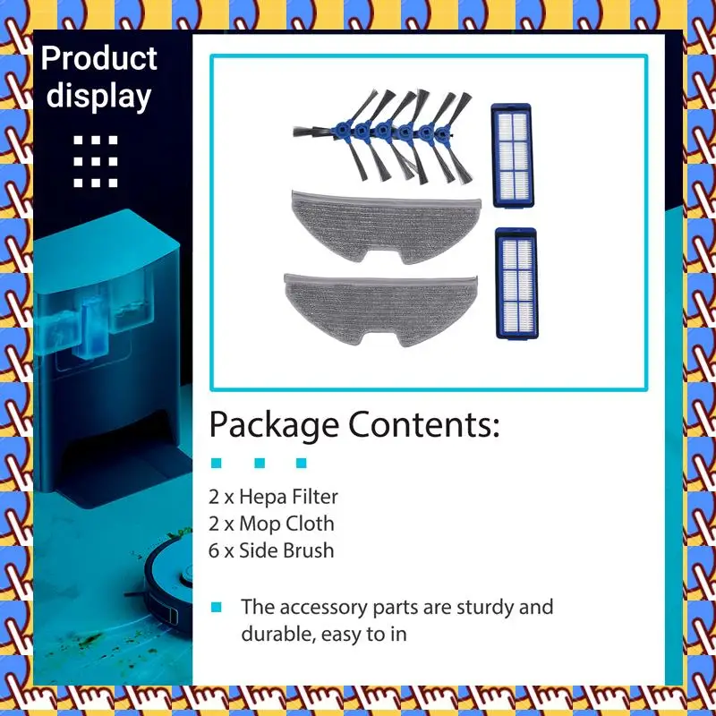 A20M Filtr Zamienne Mop Ścierka Szczotka Boczna Części Zamienne Akcesoria do Robota Odkurzającego Eufy Robovac G10 G30 Hybrid