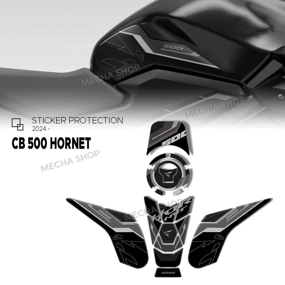 

Для CB500 Hornet 2024 2025 2026: Комплект 3D-наклеек из гелевого эпоксида, 3D-наклейка для защиты бака мотоцикла