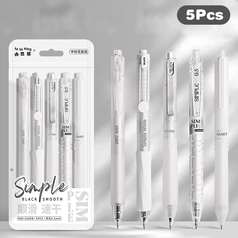 5-Pack Simplicity Gel Pen Set — Solid Colors