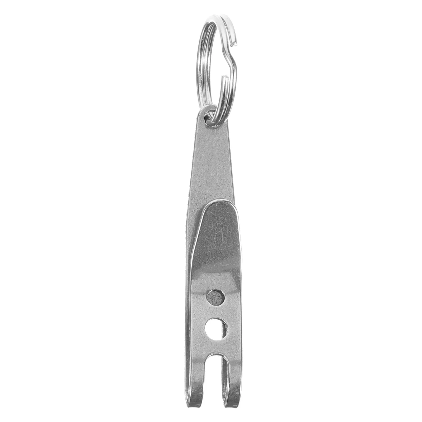 Small Stainless Steel Flashlight Holder Camping Clip Keyring Multi-Use Hiking Portable Pocket Clip Outdoor Accessory Supply