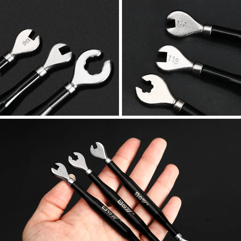 Bike Spokes Wrench Carbon Steel Mountain Road Bicycle Wheel Rim Spanner Adjustment Correction Installation Tool MTB Repair Tool