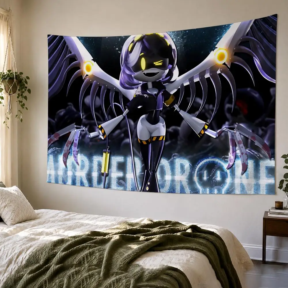 M-Murder Drones Game Cool Tapestry Bedroom Living Room Bar Party House Home Dorm Interior Wall Decor Background Banner