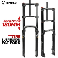 HIMALO Suspension Snow Fork for Fat Bike 20inch 26inch 26*4.0 tire 150*9mm Quick Release Front Air Suspension Fork for Fat Tire