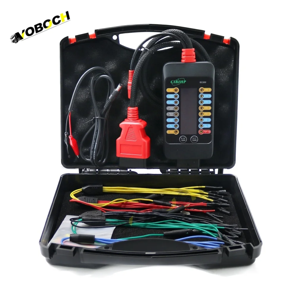 OBD2 Breakout Box with LCD Display 12V/24V CAN Tester Box with Built-in 120ohm Resistors for ECU Testing Tool on Bench