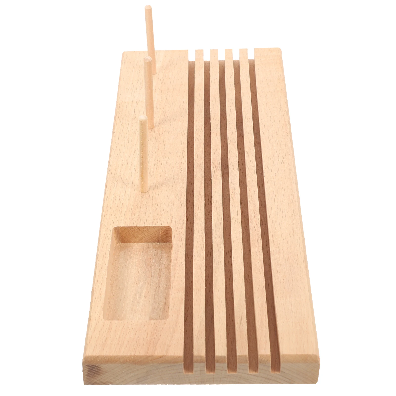

Wooden Thread Holder Spool Rack for Sewing Crafting Embroidery Cross Stitch Prevent Entanglement Compact Practical Storage