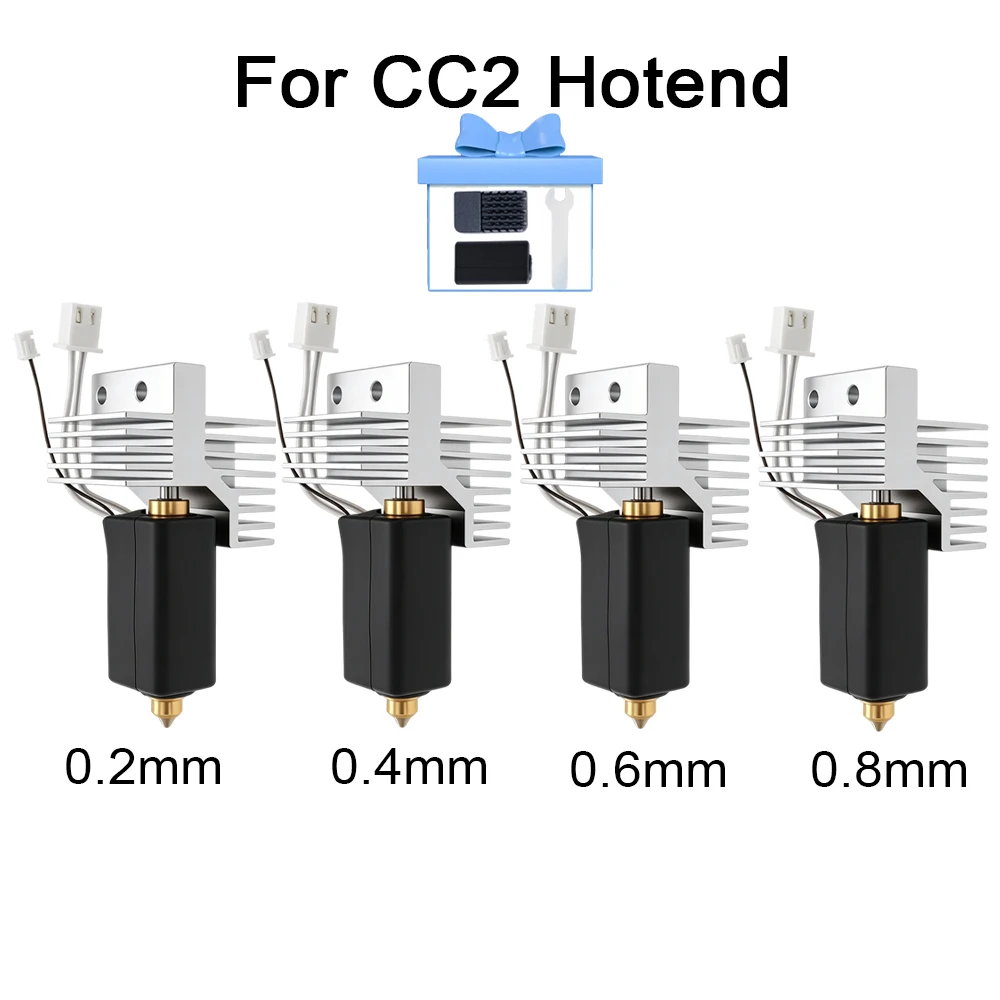 Upgrade Hotend For Elegoo Centauri Carbon 2 Hotend Assembly Ceramic Hotend Extruder 0.2 0.4 0.6 0.8 Nozzle CC2 Hotend 3D Parts image 3
