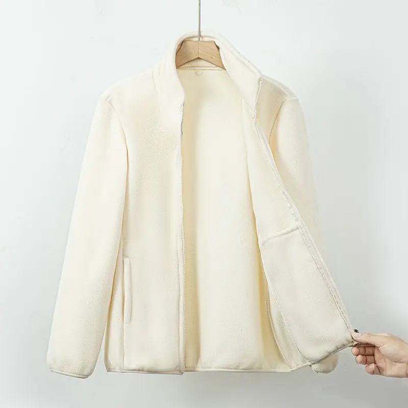 Women's Winter Fleece Jacket Lightweight Full Zip Sweatshirts Coat Casual Zipper Soft Warm Sweaters Outwear Female