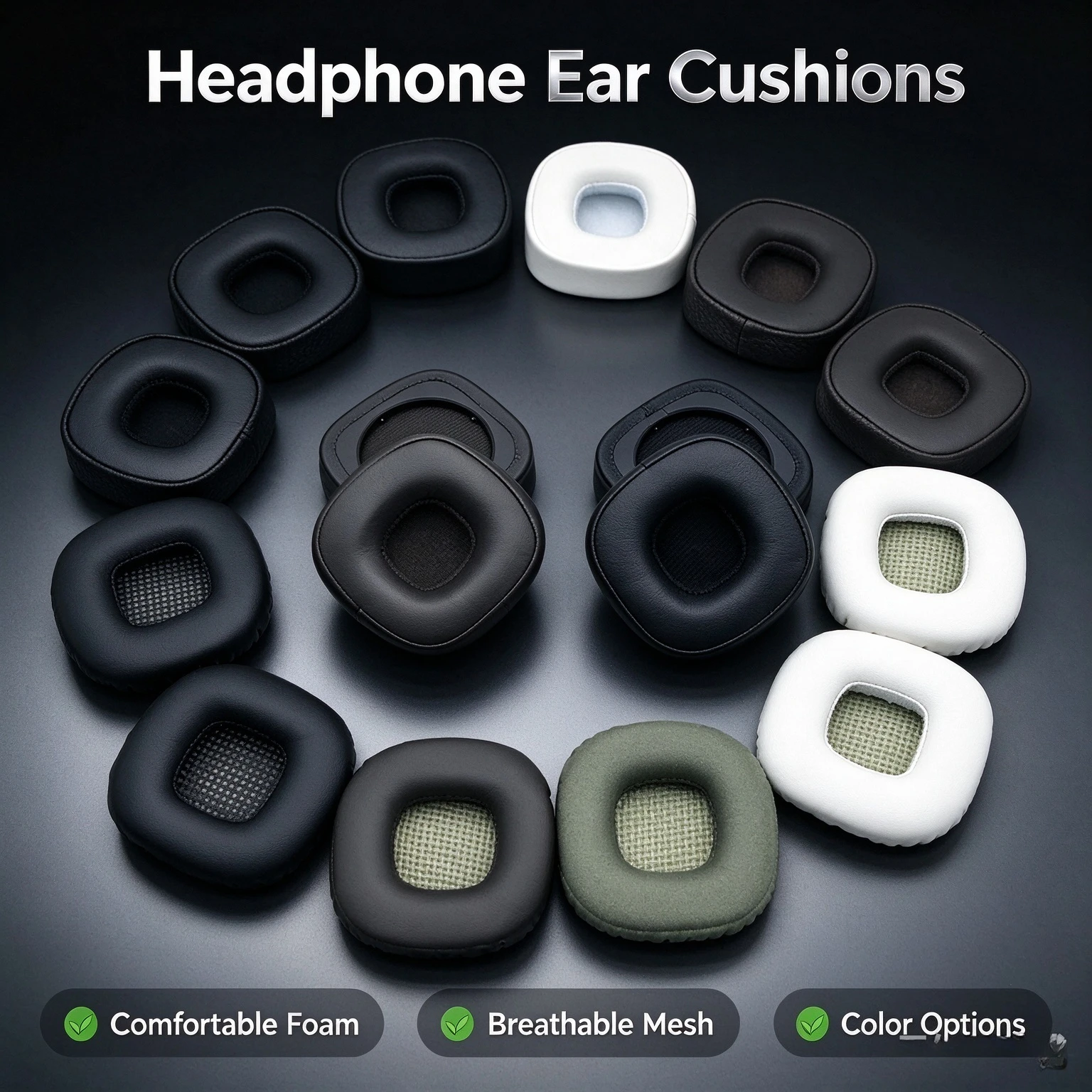 Replacement Ear Pads for MARSHALL MAJOR - 3rd Generation Comfortable Cushion Covers