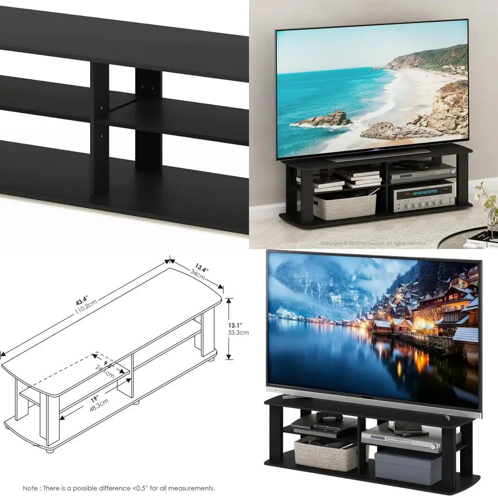 

11191BK THE Entertainment Center TV Stand, Black