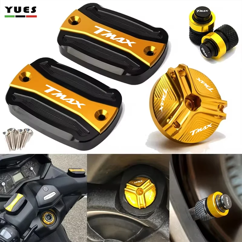 For YAMAHA T-Max560 TMAX 560 530 500 T Max 560 TECH MAX TMAX 560 530 SX DX Motorcycle Brake Fluid Reservoir Cover Oil Fiiter Cap