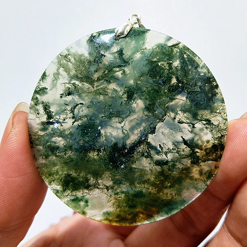 48-52mm Natural Stone Waterplant Pendant Crystal Magic Healing Stone Yoga Cure Feng Shui Crystal Room Ornament