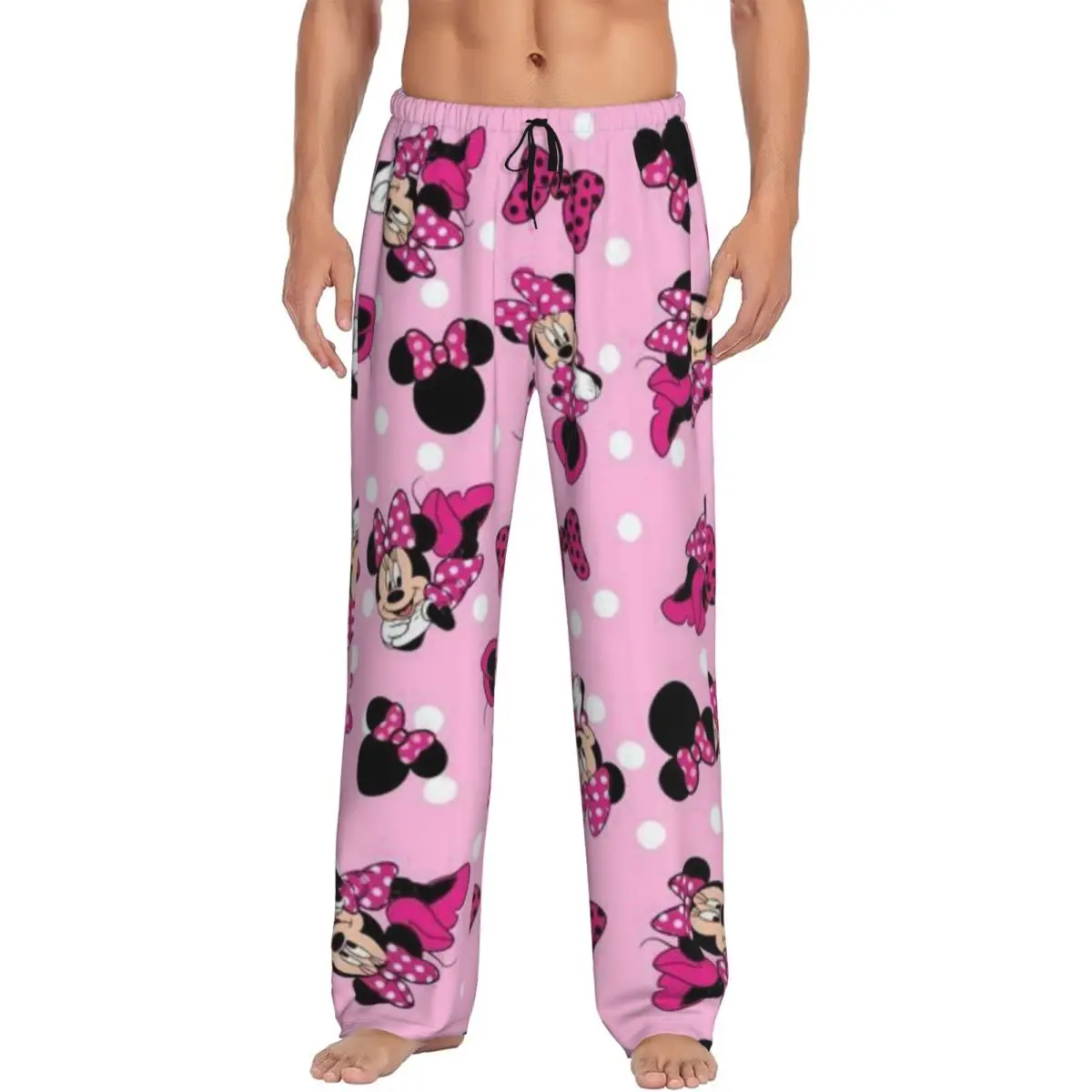 

Men's Minnie Mickey Mouse Cartoon Animation Pajama Pants Custom Print Sleep Sleepwear Bottoms with Pockets