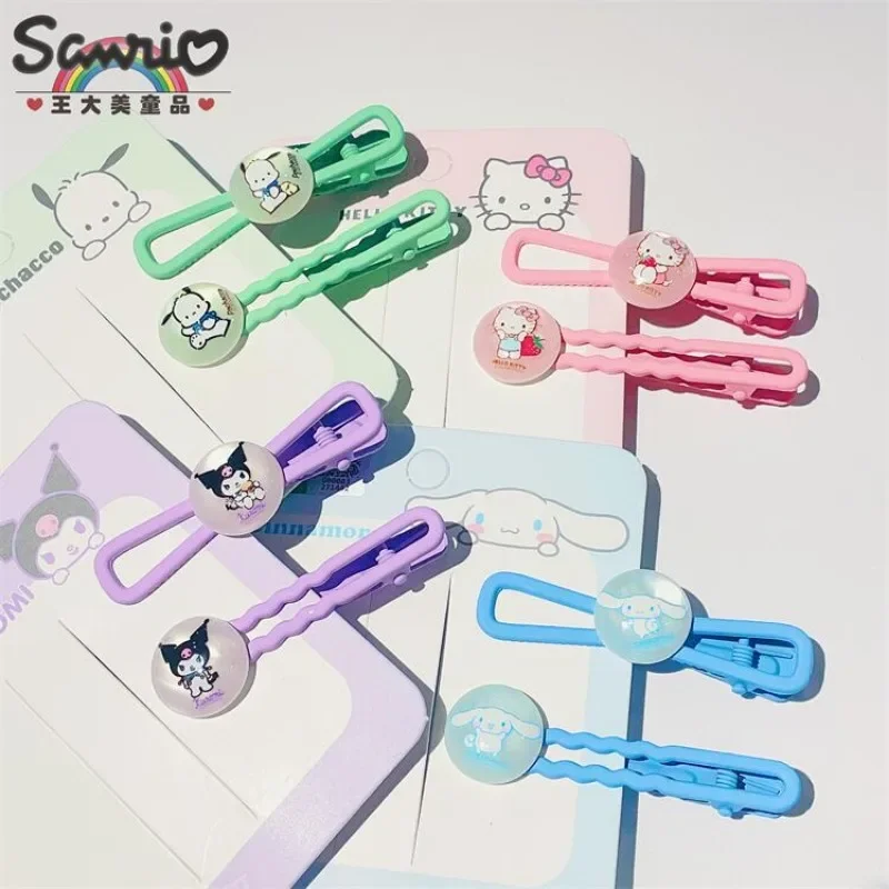 Hello Kitty Hairclips Kawaii Hair Accessories Sanrio Baby Girl Bows Hair Clip Headbands Ties Fashion Hairties Kuromi Girls Fall