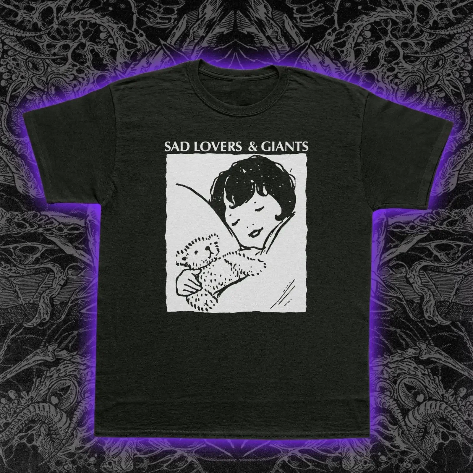 Sad Lovers and Giants T Shirt Post Punk Goth Rock New Wave British Music S 5 vintage Washed Stretched Casual