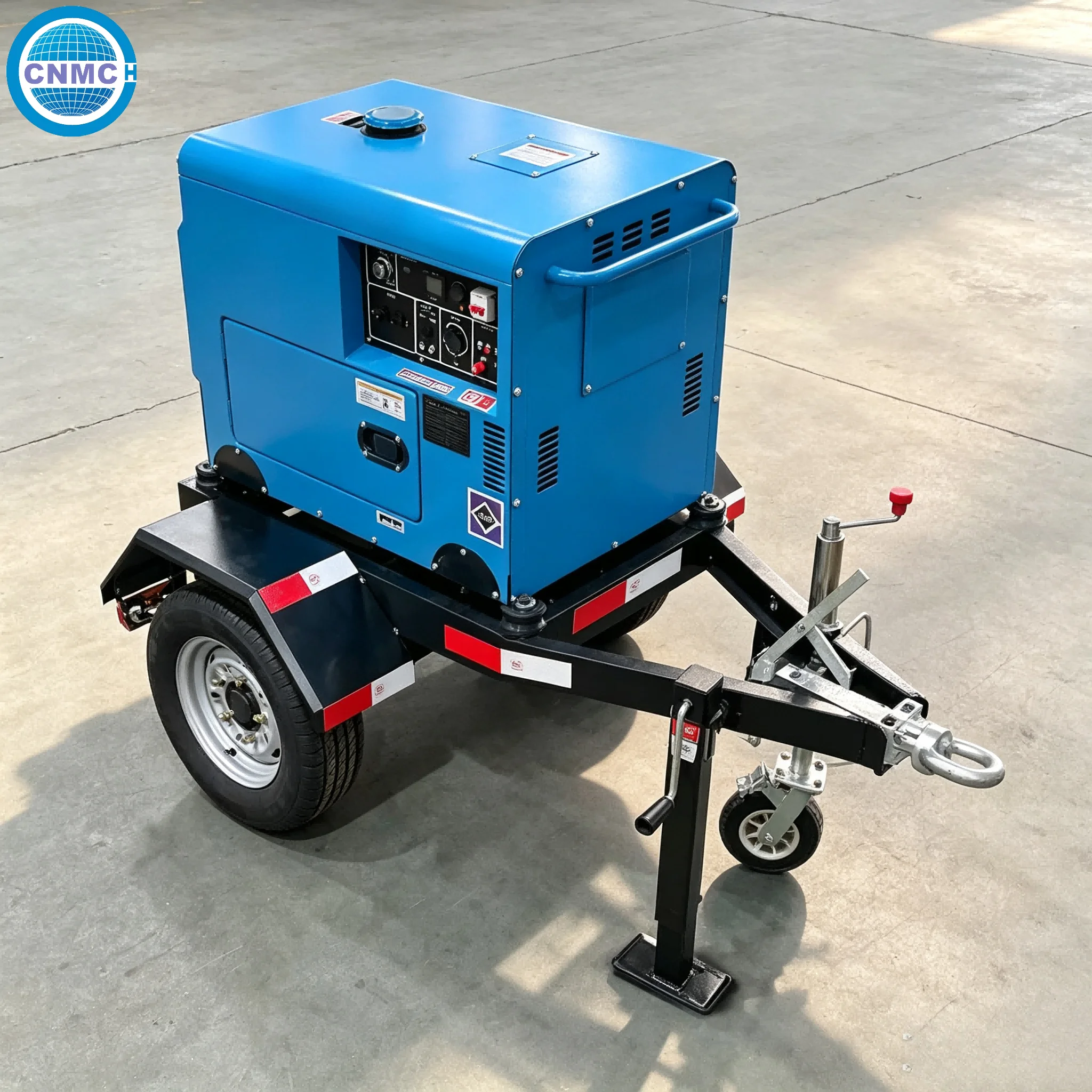 Trailer Type 6KW 7.5KW 9KW Silent Diesel Generators 110V 220V 380V Electricity Generator CE Certified Made In China