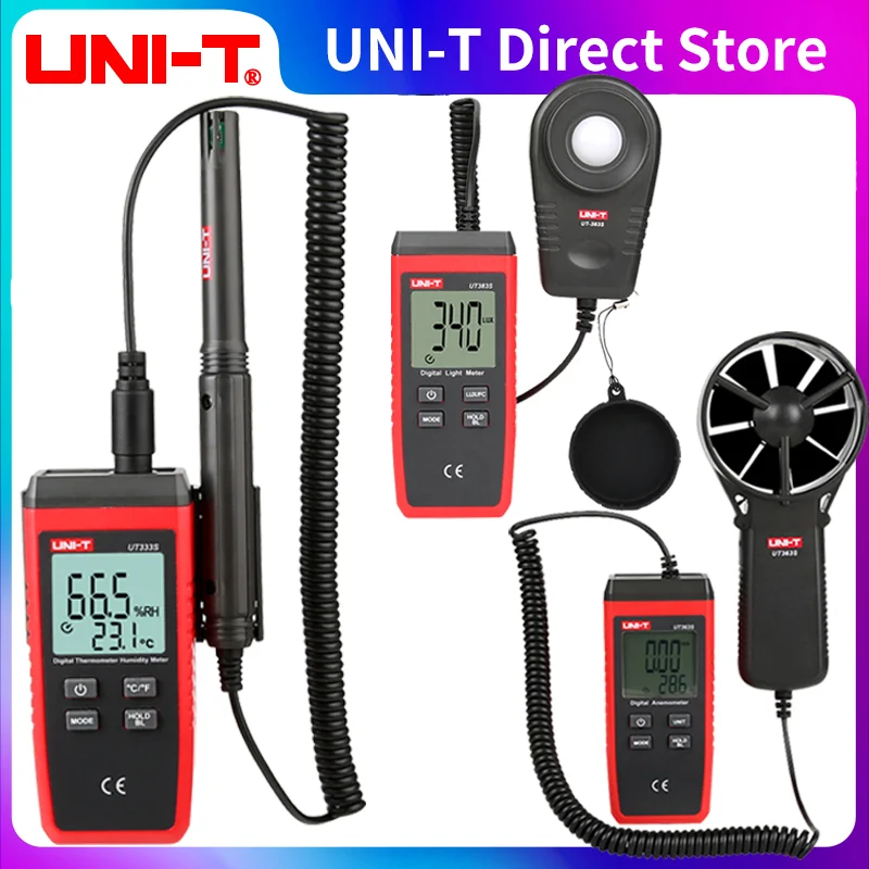 

UNI-T Digital Anemometer UT363S 0.4~30m/s Wind Speed Sensor Meters Temperature Tester Measuring Instruments