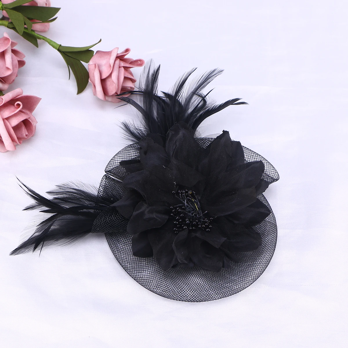 

Повязка для волос с цветочным дизайном, женская повязка на голову, винтажный женский обруч для волос, легкий аксессуар для вечеринки, фестиваля, танцев, черный