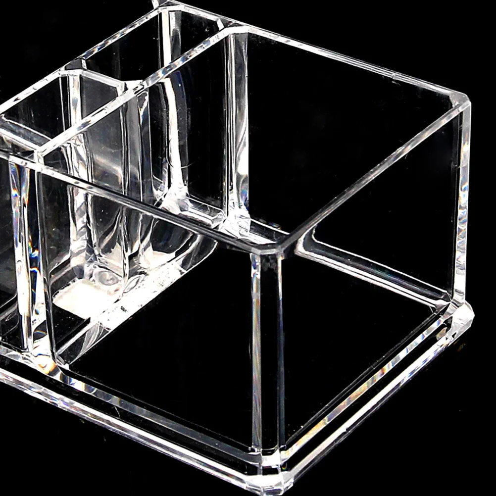 

Napkin Holder Acrylic Transparent Storage Box Kitchen Bathroom Office Organizer Cotton Swabs Cosmetics Condiment Case