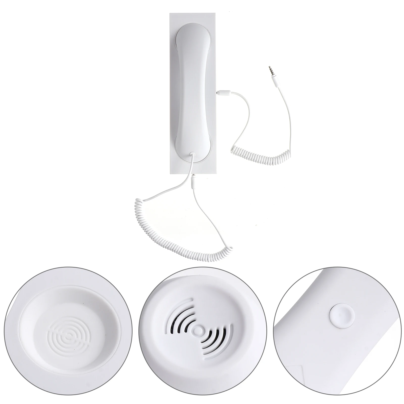 

Retro Telephone Receiver Frosted Texture Anti-Slip HD Sound Radiation Protection Ergonomic Handle 3.5mm Audio Devices Headset