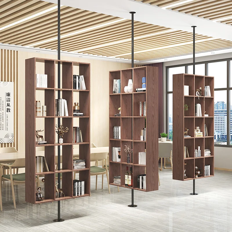 Italian bookshelf, rotating bookcase, indomitable shelf, partition, entrance display rack, minimalist display and storage custom