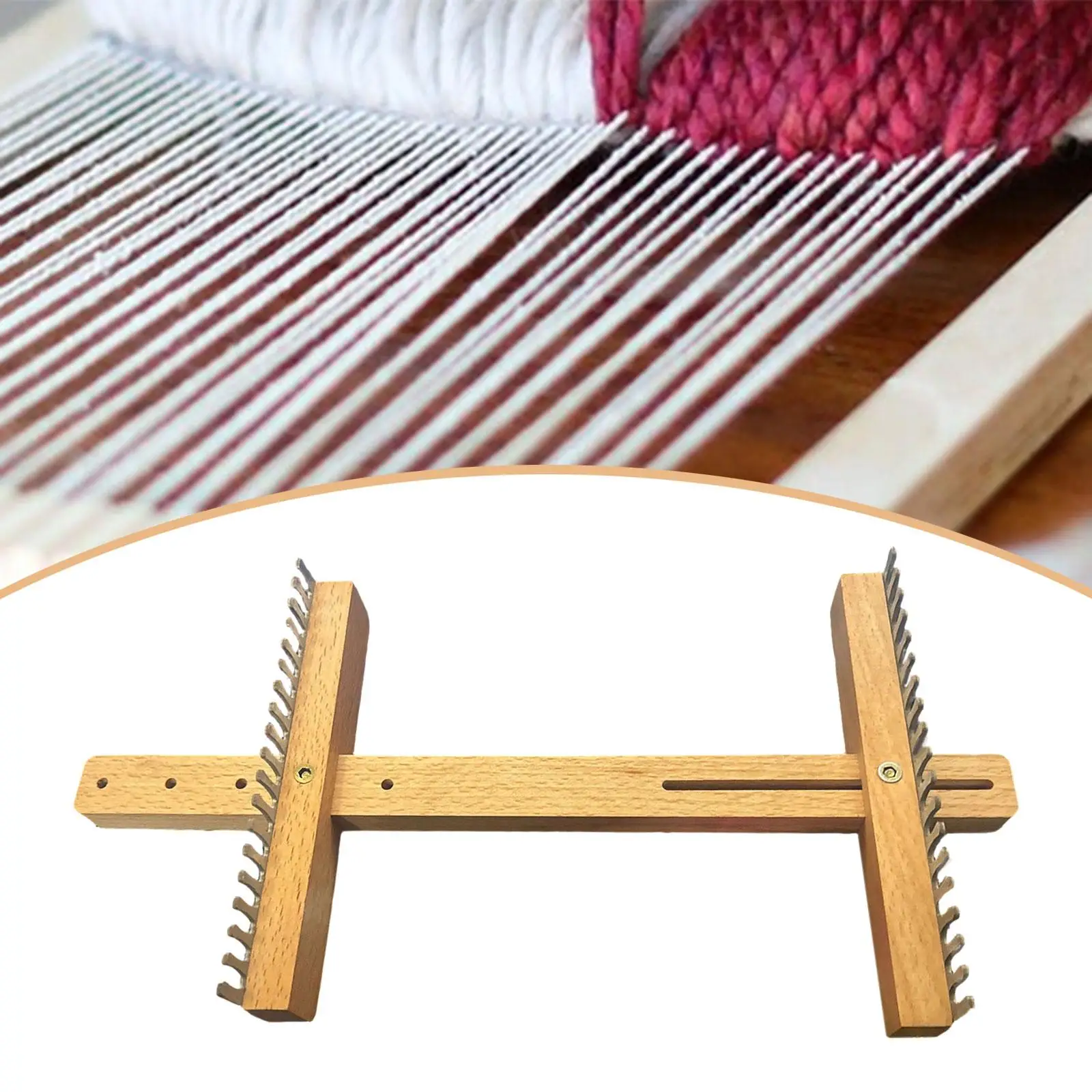 

Weaving Loom Hand Weaving Frame Adjustable for Kids for DIY Coasters Arts Crafts