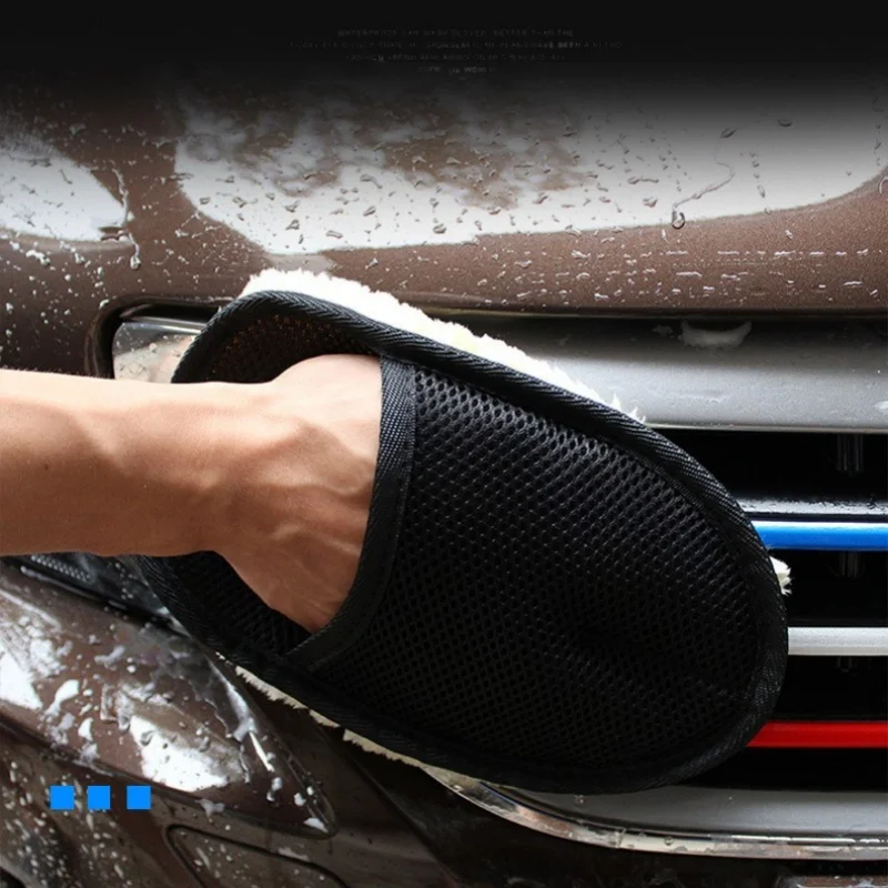 

1/10Pcs Car Cleaning Sponge Glove Car Polishing Washing Mitt Gloves Microfibre Wash For Automotive Kitchen Homes Cleaner Wool