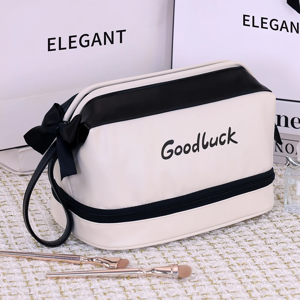 

Women PU Butterfly Cosmetics Storage Bag for Business Travel Waterproof Toiletries Organizer With Zipper Makeup Beauty Bags