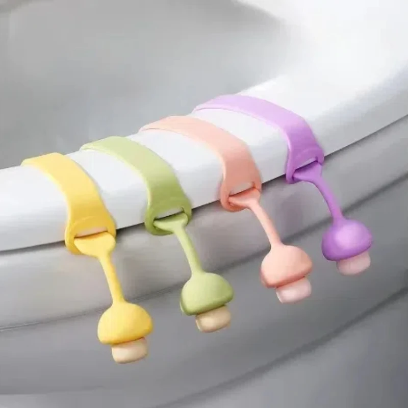 

15PCS Mushroom Toilet Lid Lifter Silicone Non-slip Adjustable Toilet Lid Handle Avoid Touching Bathroom Toilet Seat Accessory