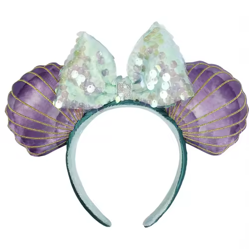 2026 Mickey Mouse Ears Headband 2025 Cinderella Rapunzel Princess Bow Minnie Ear Headwear for Adult Kids Holiday Hairband - Image 11
