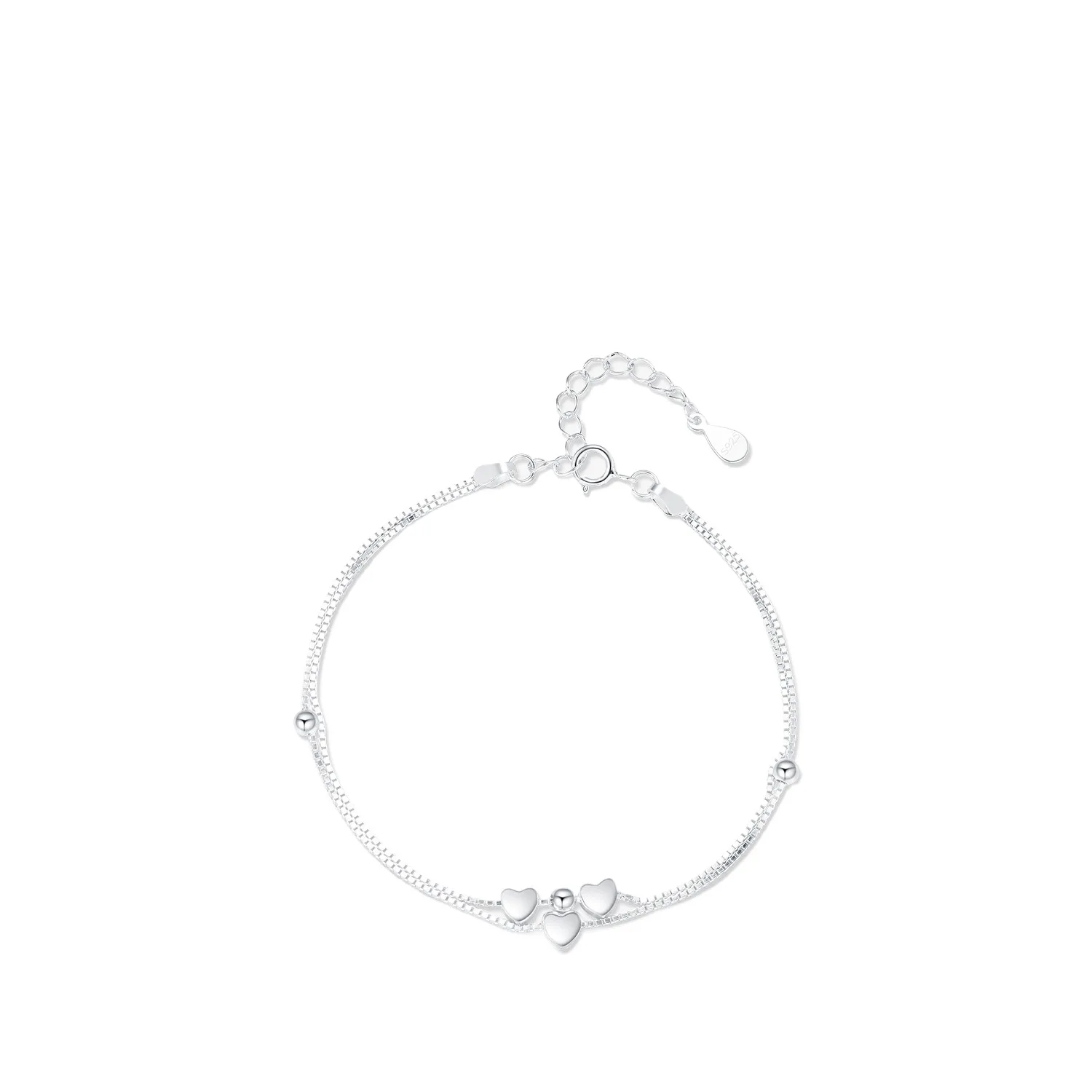 

Dawn's Jewel S925 Sterling Silver Minimalist Love Bracelet Female Chic Cold Style Niche High-end Box Chain