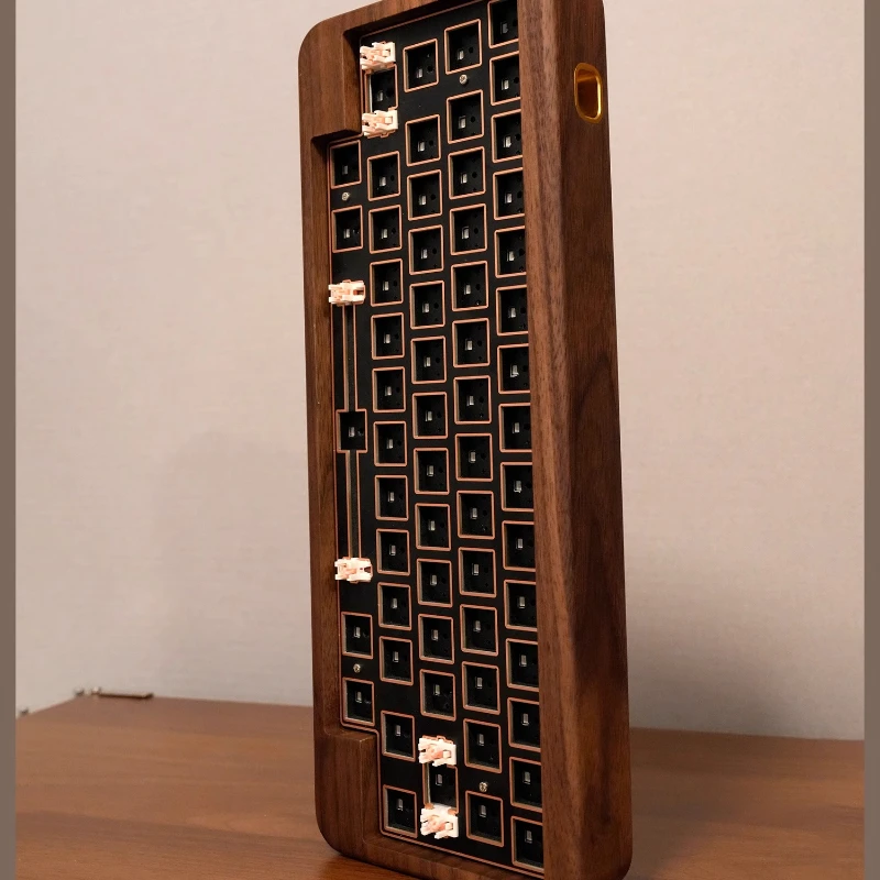 طقم لوحة مفاتيح ميكانيكية من خشب الجوز HHKB تخصيص ثلاثي الوضع 60% سلكي سماعة لاسلكية تعمل بالبلوتوث RGB حشية قابلة للتبديل السريع بيئة العمل teclado