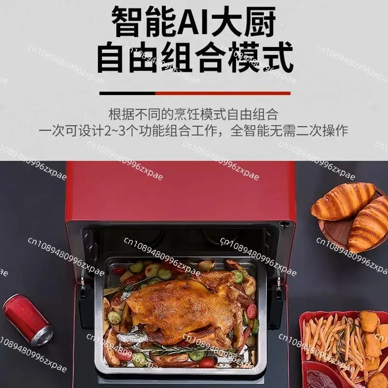 Large Capacity Smart Air Fryer Steamer Oven Multifunction Desktop Electric Oven For Home Baking Air Fry Steam Roast Reheat36L