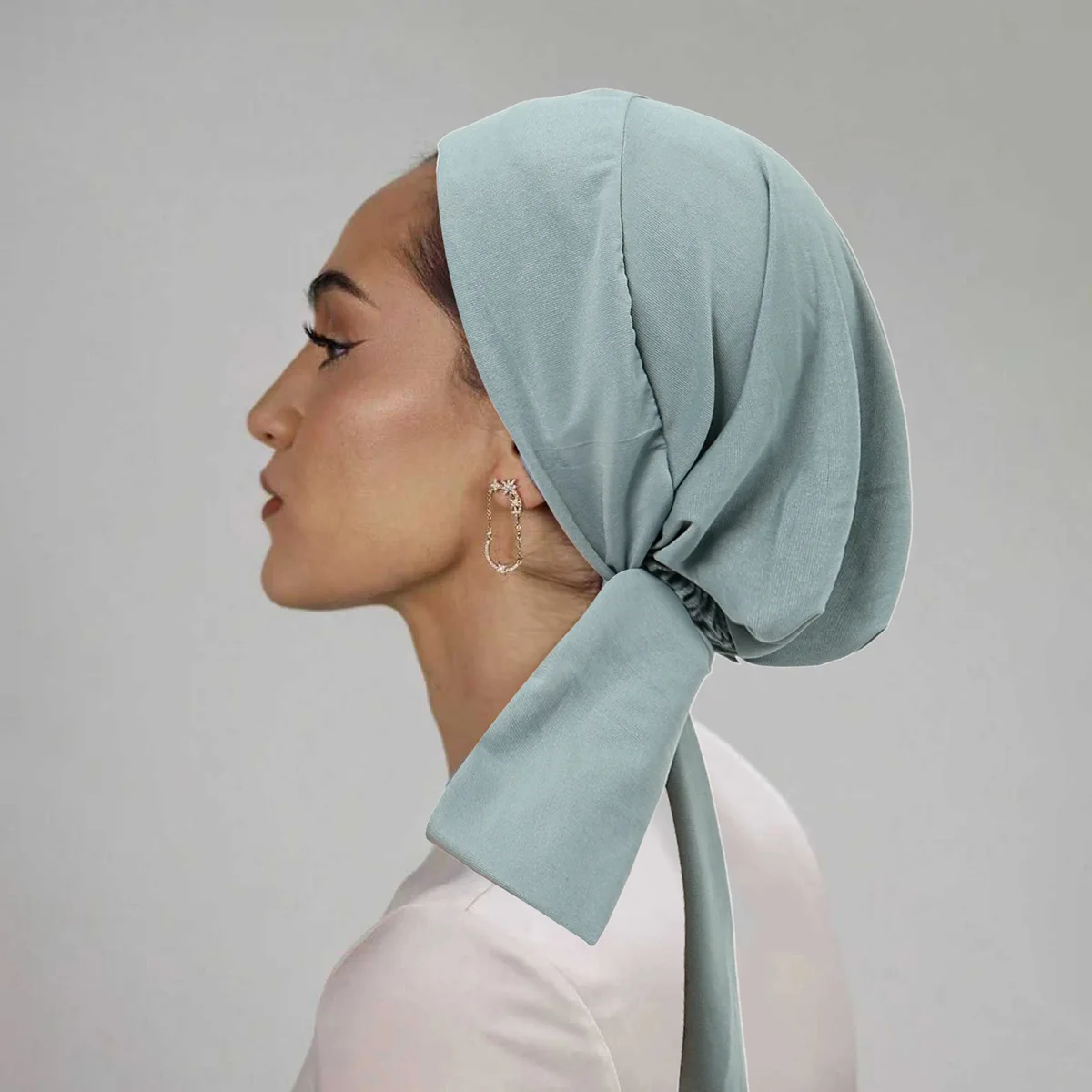 

Новый эластичный однотонный шарф на голову, шапки, мусульманский тюрбан, капот для женщин, внутренняя шляпа-хиджаб, модные женские шапки-тюрбаны Mujer