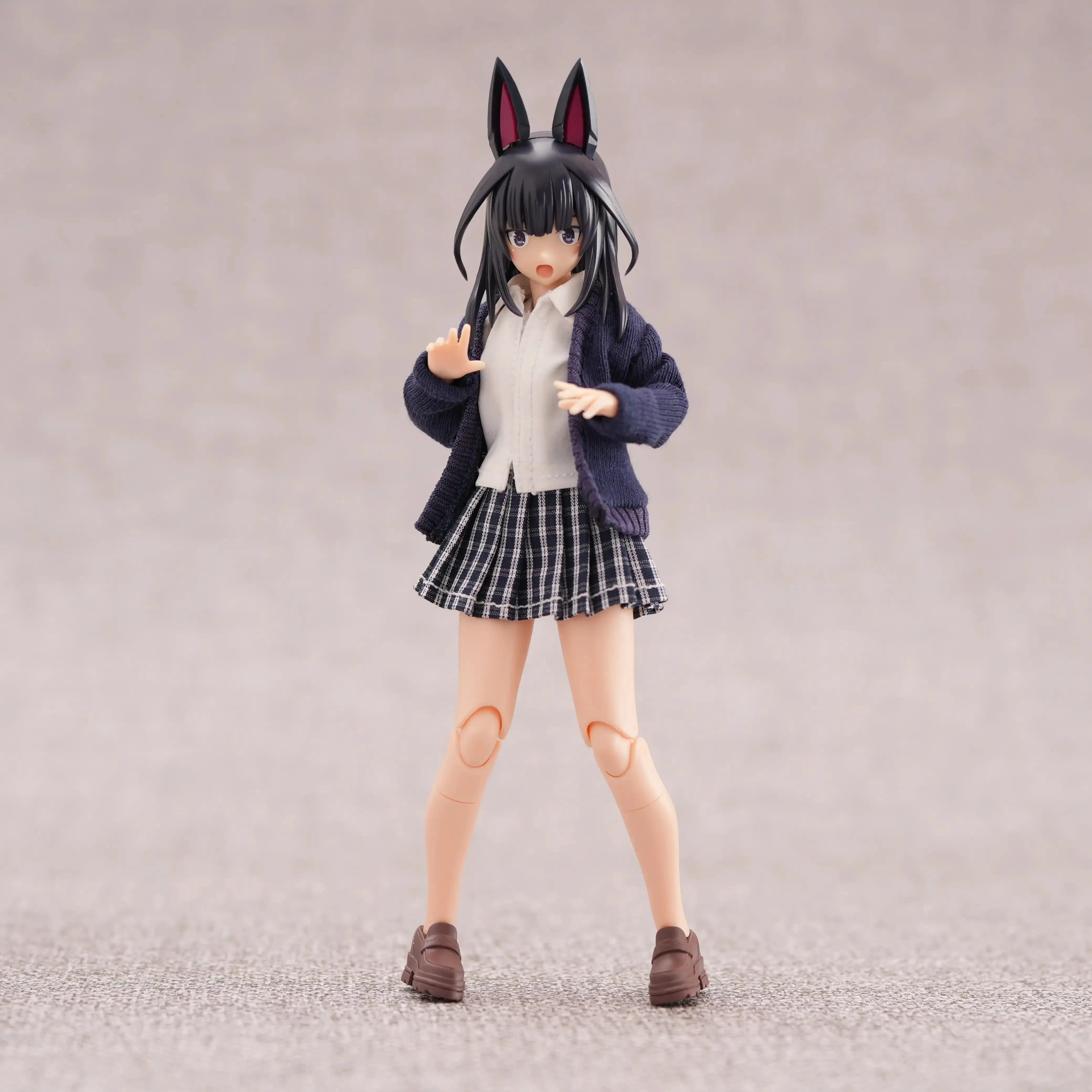 {30days Made} 1/12 Scale 99S Series JK Knitted Woolen Sweater Plaid Pleated Skirt Set For 6inchs Action Figure Body Model