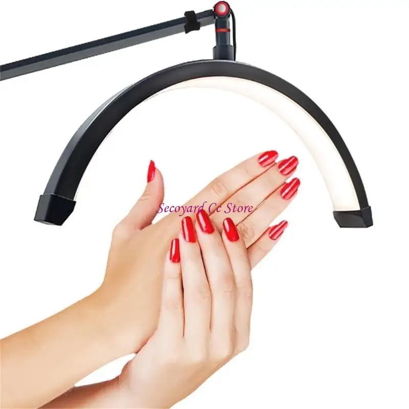 N3UC LED Half Moon Lash Light Floor LED Rings Lamp for Beauty Facials Skincare Studio