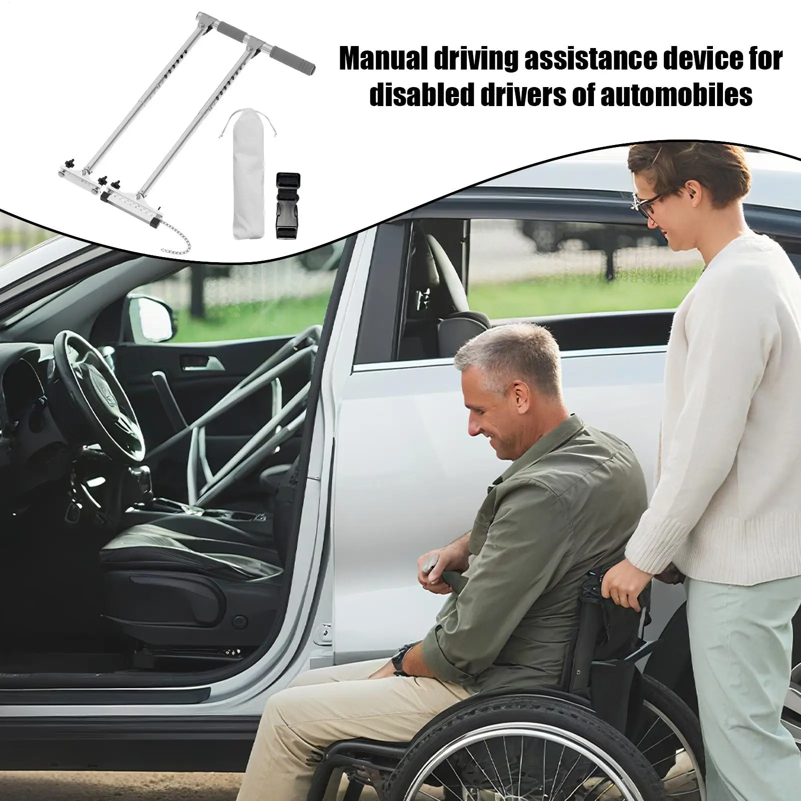 Hand Controls For Disabled Drivers Vehicle Handle Assist Multifunctional Car Manual Hand Controls For Patients Injured Disabled