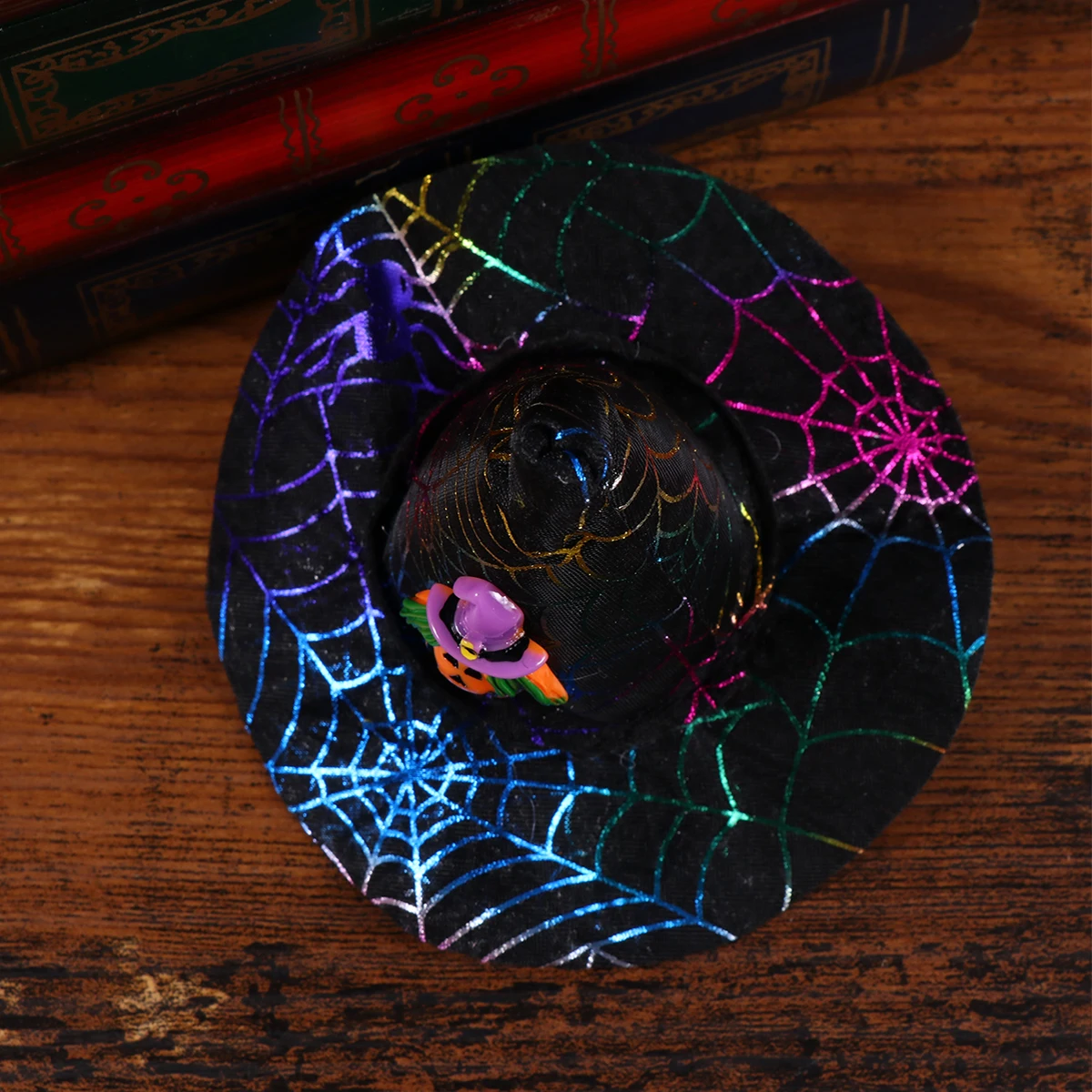 

Pumpkin Witch Hat for Pets Adjustable Size Soft Comfortable Fabric Perfect for Halloween Birthday Masquerade Dog Cat Pet Costume