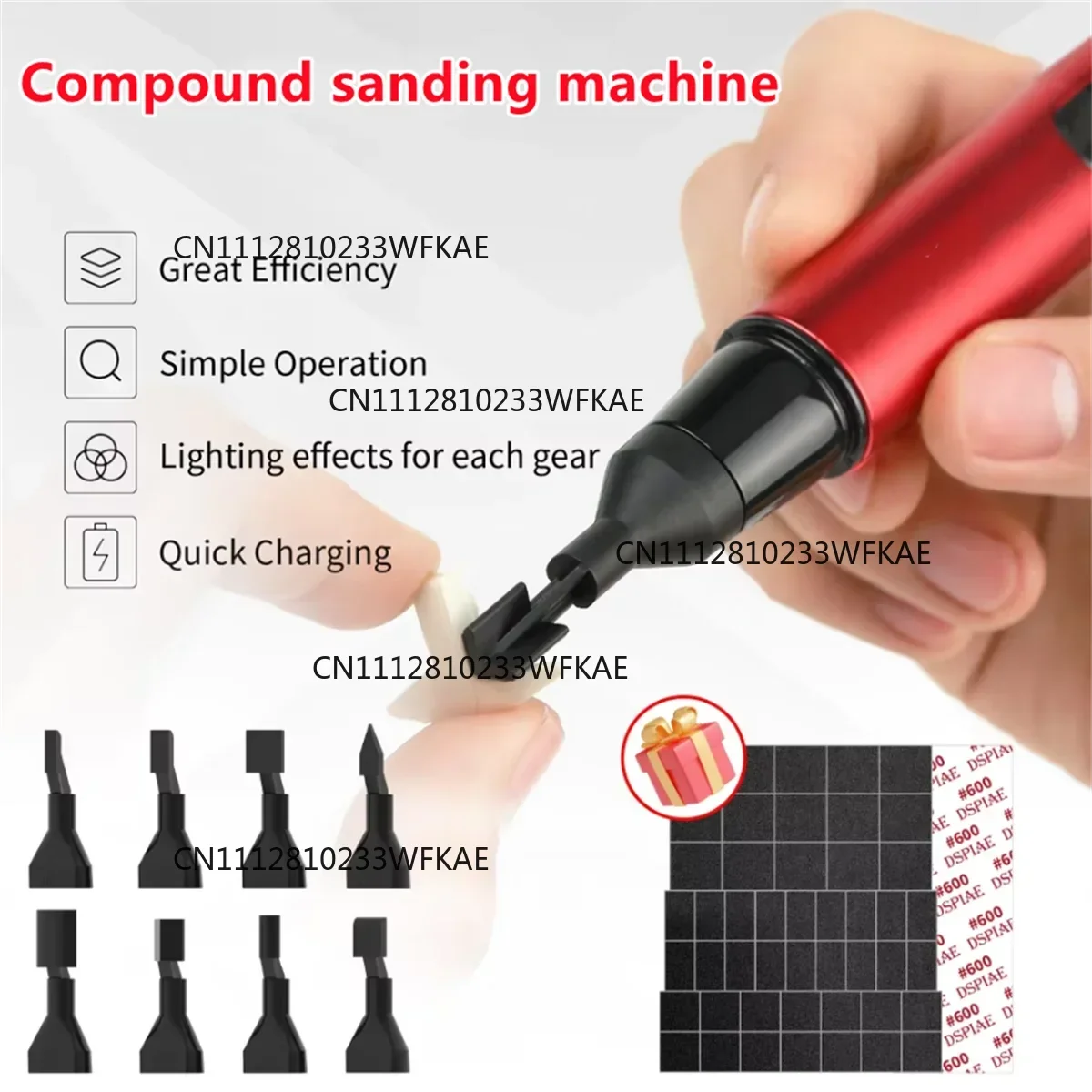 Mini Reciprocating Sander DIY Electric USB Charge Grinding Pen Plastic Model Sanding Heads Sandpaper Military Craft Tools