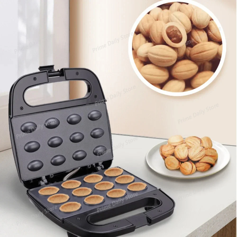 Walnut Cookie Maker 12 Holes Household Mini Nut Roaster, Electric nut Baking Machine for Peanuts, Hazelnuts & Pine Nuts
