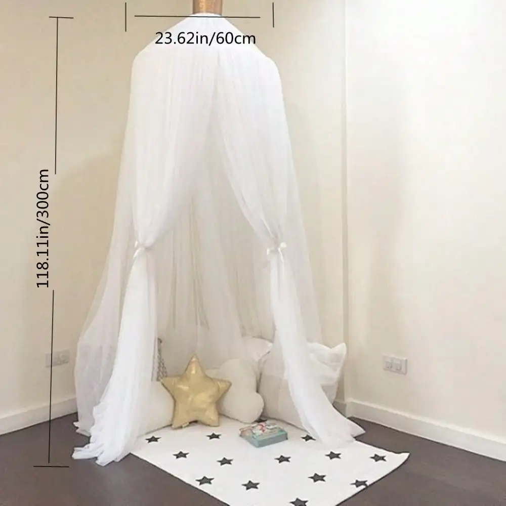 Baby Bed Crib Mosquito Net Hanging Tent with Star Decoration Tulle Curtains for Bedroom Play House Kids Room Canopy